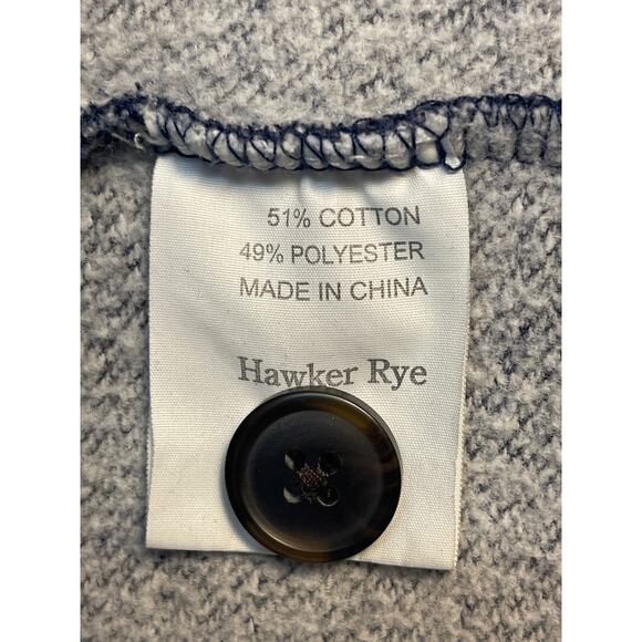 Heather Rye Mens Blue 3 Button Henley Hoodie Medium Pre-owned - Picture 3 of 6